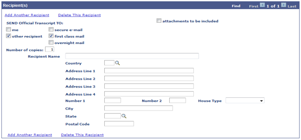 enter recipient address