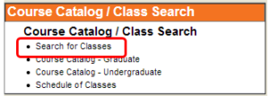 MySlice Search for Classes Link